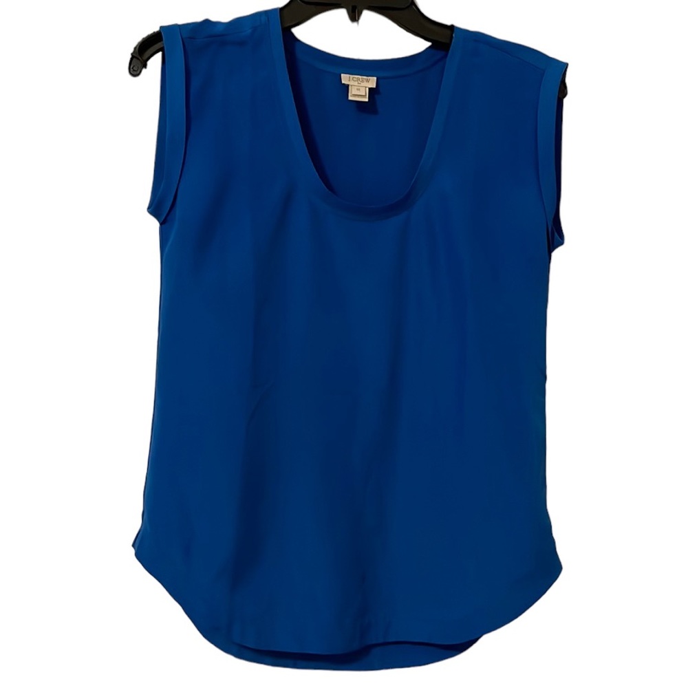 J. Crew Scoop neck cap-sleeve blouse